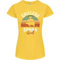 Grillers Gonna Grill BBQ Food Womens Petite Cut T-Shirt Yellow