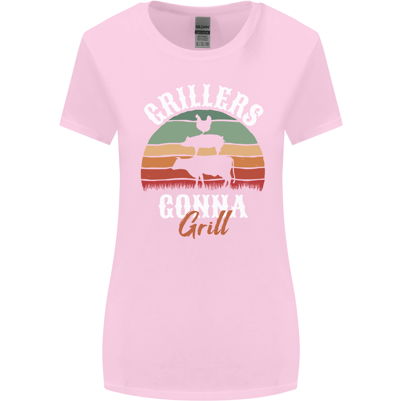 Grillers Gonna Grill BBQ Food Womens Wider Cut T-Shirt Light Pink