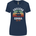 Grillers Gonna Grill BBQ Food Womens Wider Cut T-Shirt Navy Blue