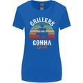 Grillers Gonna Grill BBQ Food Womens Wider Cut T-Shirt Royal Blue