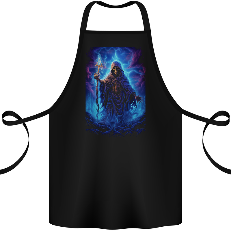 Grim Reaper Domain Cotton Apron 100% Organic Black