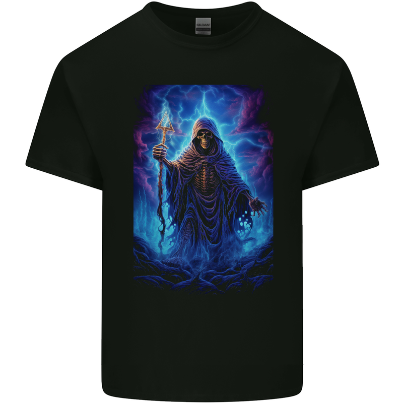 Grim Reaper Domain Kids T-Shirt Childrens Black