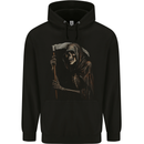 Grim Reaper Gothic Heavy Metal Skull Mens 80% Cotton Hoodie Black