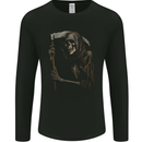 Grim Reaper Gothic Heavy Metal Skull Mens Long Sleeve T-Shirt Black