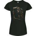 Grim Reaper Gothic Heavy Metal Skull Womens Petite Cut T-Shirt Black