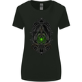 Grim Reaper Gothic Skull Heavy Metal Lantern Womens Wider Cut T-Shirt Black