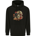 Grim Reaper Horse From Hell Mens 80% Cotton Hoodie Black