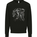 Grim Reaper Illustration Kids Sweatshirt Jumper Black