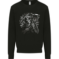 Grim Reaper Illustration Mens Sweatshirt Jumper Black