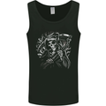 Grim Reaper Illustration Mens Vest Tank Top Black