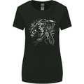 Grim Reaper Illustration Womens Wider Cut T-Shirt Black