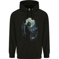 Grim Reaper Returning From Hell Skull Childrens Kids Hoodie Black