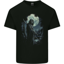 Grim Reaper Returning From Hell Skull Kids T-Shirt Childrens Black