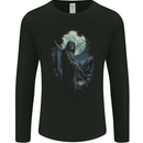 Grim Reaper Returning From Hell Skull Mens Long Sleeve T-Shirt Black