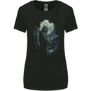 Grim Reaper Returning From Hell Skull Womens Wider Cut T-Shirt Black