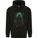 Grim Reaper Surrounded by Skulls Mens 80% Cotton Hoodie Black
