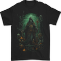 Grim Reaper Surrounded by Skulls Mens T-Shirt 100% Cotton BLACK
