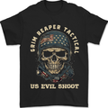 Grim Reaper Tactical Skull Military Army Mens T-Shirt 100% Cotton Black