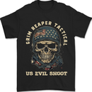 Grim Reaper Tactical Skull Military Army Mens T-Shirt 100% Cotton Black