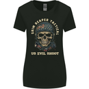 Grim Reaper Tactical Skull Military Army Womens Wider Cut T-Shirt Black