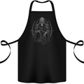Grim Reaper Throne Skull Cotton Apron 100% Organic Black