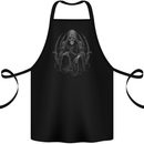Grim Reaper Throne Skull Cotton Apron 100% Organic Black