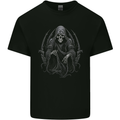 Grim Reaper Throne Skull Kids T-Shirt Childrens Black