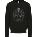 Grim Reaper Throne Skull Mens Sweatshirt Jumper Black