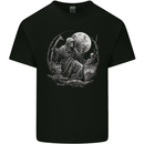 Grim Reaper With a Full Moon and Skulls Kids T-Shirt Childrens Black