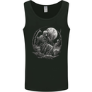 Grim Reaper With a Full Moon and Skulls Mens Vest Tank Top Black