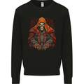 Grim Reaper in Medieval Satanic Robes Mens Sweatshirt Jumper Black