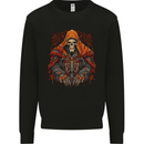 Grim Reaper in Medieval Satanic Robes Mens Sweatshirt Jumper Black