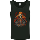 Grim Reaper in Medieval Satanic Robes Mens Vest Tank Top Black