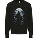 Grim Reaper in a Spooky Landscape Skull Mens Sweatshirt Jumper Black