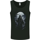 Grim Reaper in a Spooky Landscape Skull Mens Vest Tank Top Black