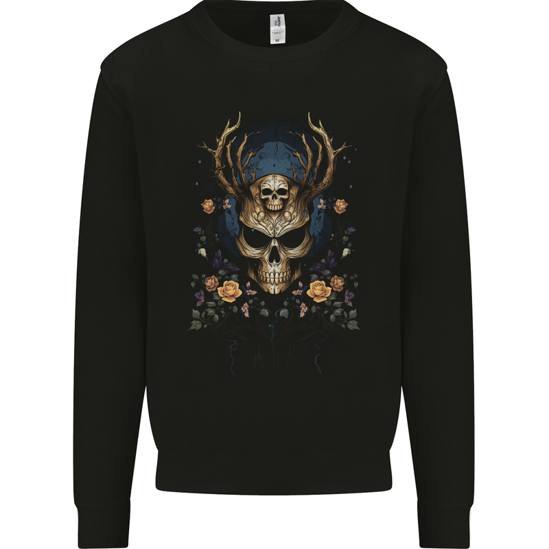 Grim Reaper of the Earth Skull Mens Sweatshirt Jumper Black