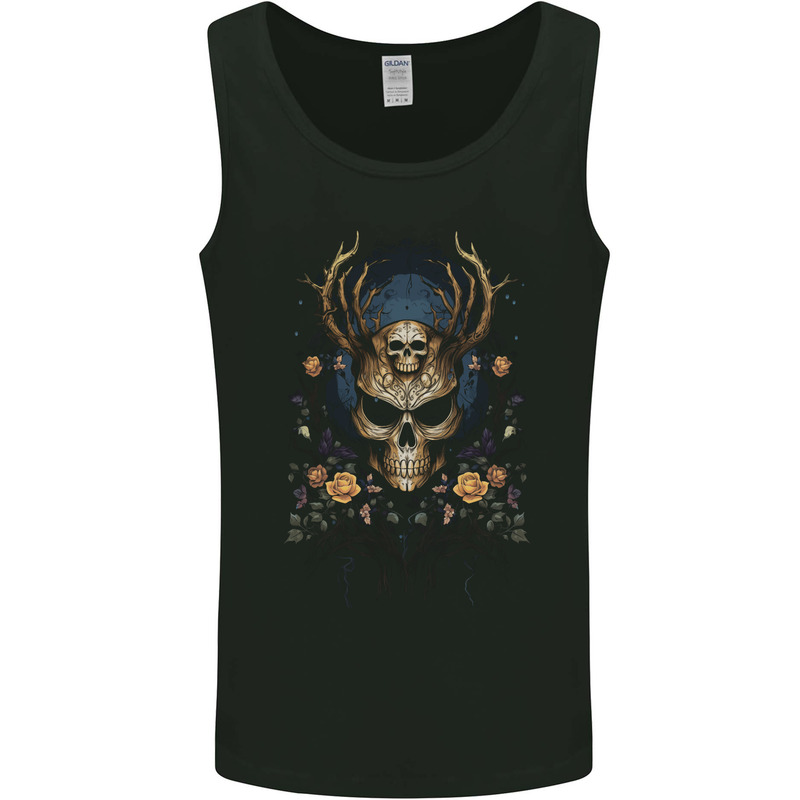 Grim Reaper of the Earth Skull Mens Vest Tank Top Black