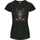 Grim Reaper of the Earth Skull Womens Petite Cut T-Shirt Black