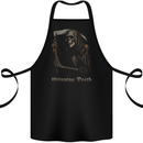 Grinning Death Grim Reaper Gothic Heavy Metal Skull Cotton Apron 100% Organic Black