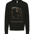 Grinning Death Grim Reaper Gothic Heavy Metal Skull Mens Sweatshirt Jumper Black