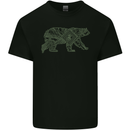 Grizzly Bear Circuit Board Mens Cotton T-Shirt Tee Top Black