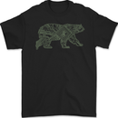 Grizzly Bear Circuit Board Mens Gildan Cotton T-Shirt Black