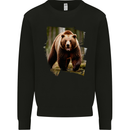 Grizzly Bear Photograph Mens Sweatshirt Jumper Black