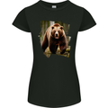 Grizzly Bear Photograph Womens Petite Cut T-Shirt Black