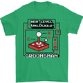 Groomsman New Level Unlocked Funny Best Man Mens T-Shirt 100% Cotton Irish Green