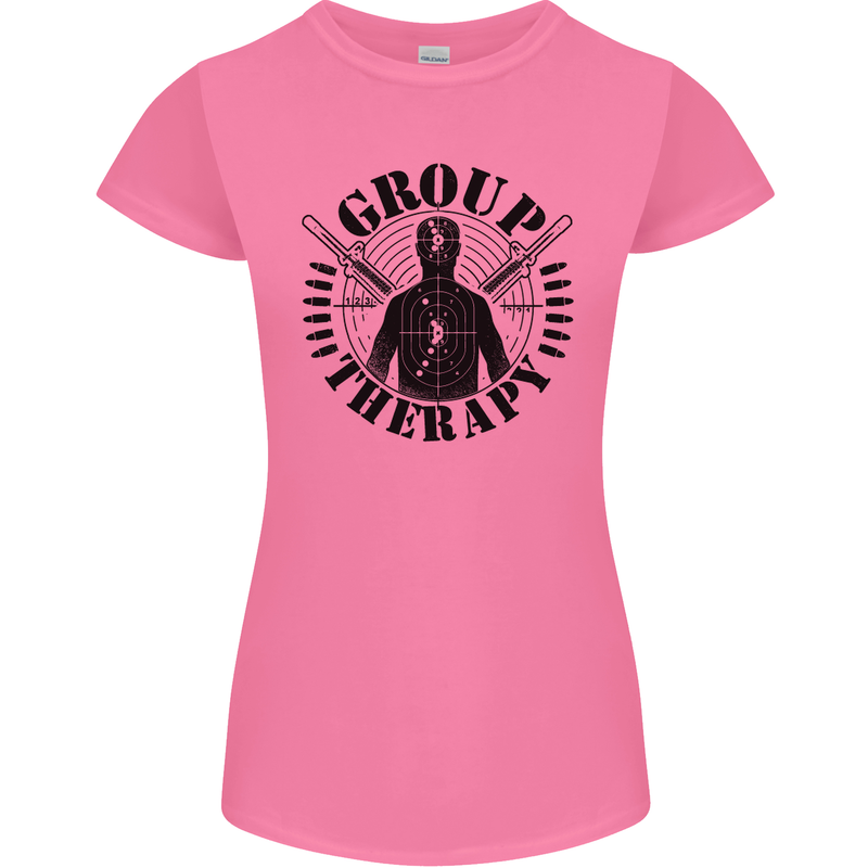 Group Therapy Shooting Hunting Rifle Funny Womens Petite Cut T-Shirt