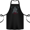 Grungy Grim Reaper Satanic Skulls Heavy Metal Cotton Apron 100% Organic Black