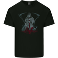 Grungy Grim Reaper Satanic Skulls Heavy Metal Mens Cotton T-Shirt Tee Top Black