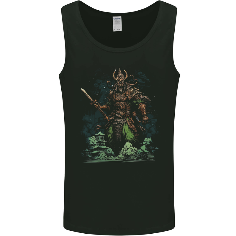 Guan Yu Chinese God of War Fantasy MMA Mens Vest Tank Top Black