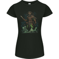 Guan Yu Chinese God of War Fantasy MMA Womens Petite Cut T-Shirt Black